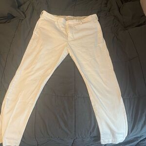 Banana Republic White Italian-Stretch Chino Pants